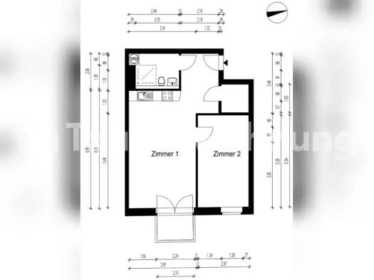 Wohnung zur Miete nur mit Wohnberechtigungsschein Tauschwohnung 495 € 2 Zimmer 59 m² 8. Geschoss Lichtenberg Berlin 10365