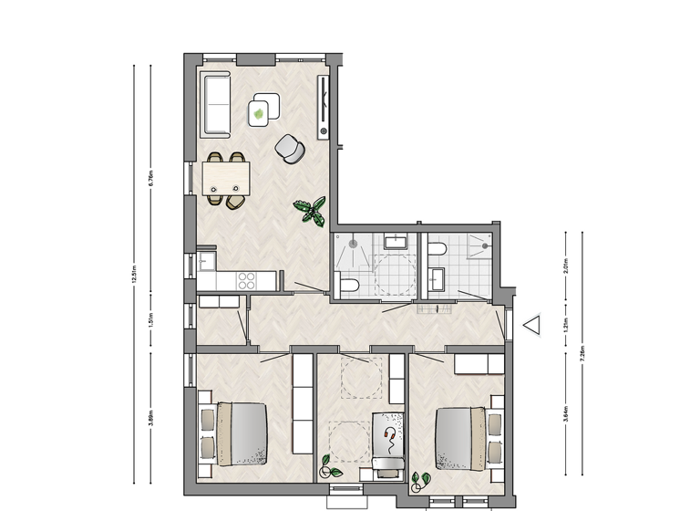 Wohnung zum Kauf 359.000 € 4 Zimmer 89 m² EG Neuastenberg Winterber 59955