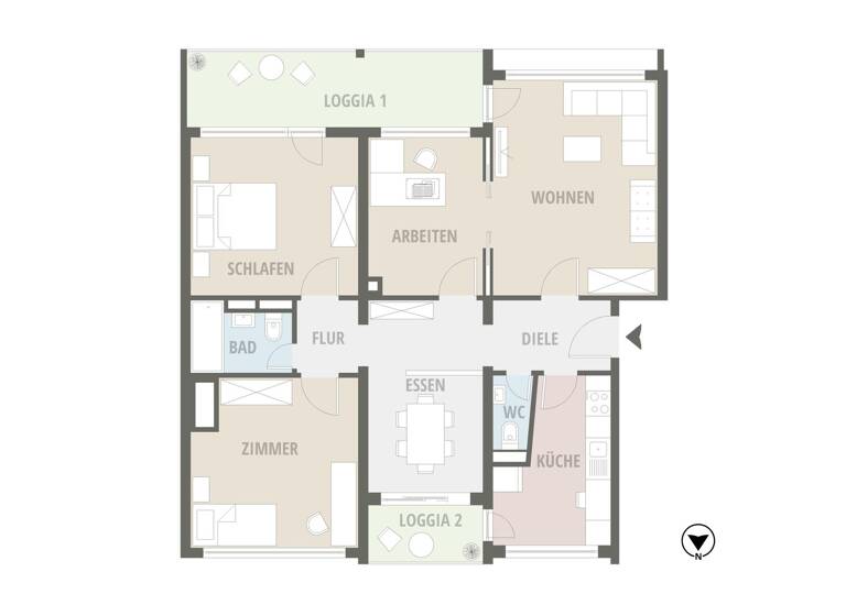 Wohnung zum Kauf 559.000 € 4,5 Zimmer 101 m² 4. Geschoss Petershausen Konstanz 78464