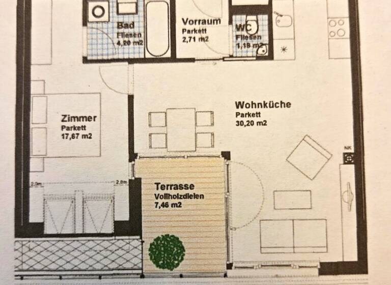 Wohnung zum Kauf 388.800 € 2 Zimmer 56 m² 6. Geschoss Wien 1200
