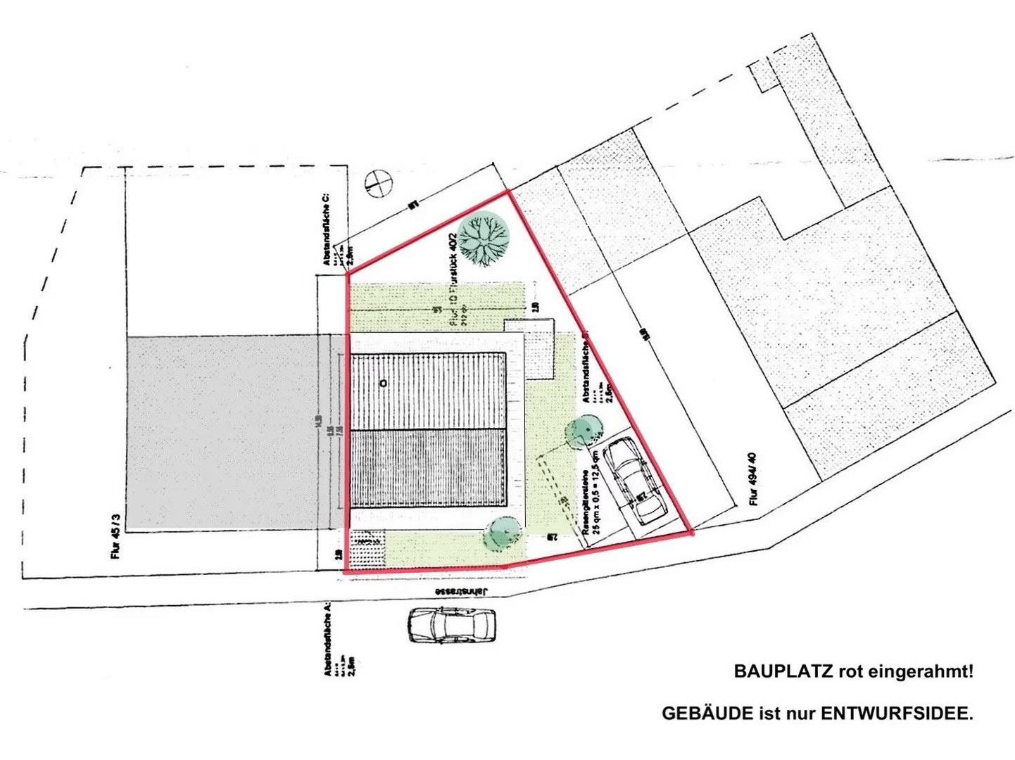 Grundstück zum Kauf provisionsfrei 198.000 € 212 m²<br/>Grundstück Jahnstr. 7 Bruchköbel Bruchköbel 63486