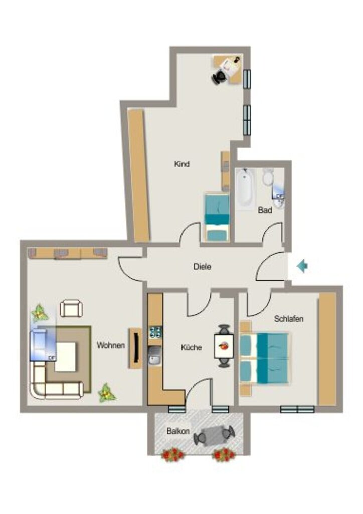 Wohnung zur Miete 409 € 3,5 Zimmer 81,6 m²<br/>Wohnfläche 2.<br/>Geschoss 01.02.2025<br/>Verfügbarkeit Kleiststraße 25 Obermarxloh Duisburg 47166