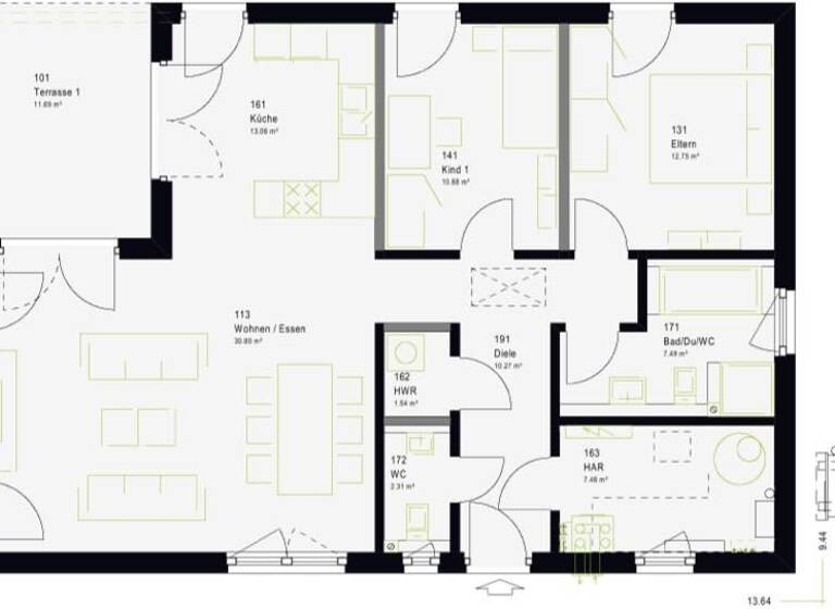 Einfamilienhaus zum Kauf 362.029 € 3 Zimmer 108 m² 300 m² Grundstück Rheydt Mönchengladbach 41236
