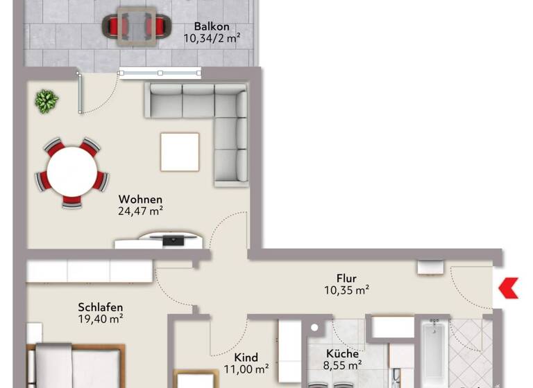 Wohnung zum Kauf 230.000 € 3 Zimmer 83 m² Lauingen 89415