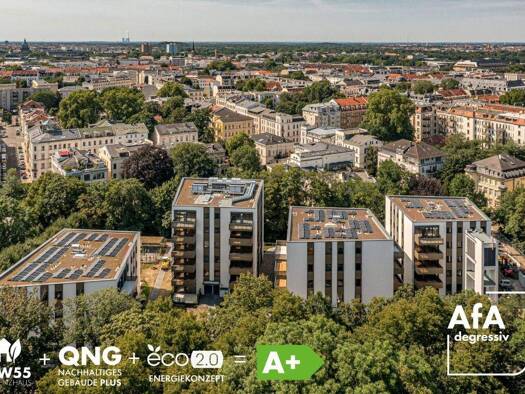 Penthouse zur Miete - Erstbezug 3.021 € 5 Zimmer 120,8 m² 5. Geschoss frei ab 01.03.2026 Emil-Fuchs-Str. 5 Zentrum-Nordwest Leipzig 04105