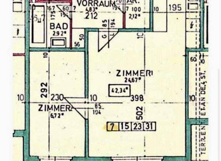 Wohnung zur Miete 720 € 2 Zimmer 42 m² 1. Geschoss Wien 1050