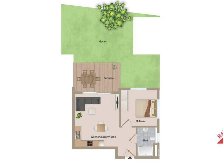 Wohnung zum Kauf provisionsfrei 329.000 € 2 Zimmer 54 m² Wolfschlugen 72649