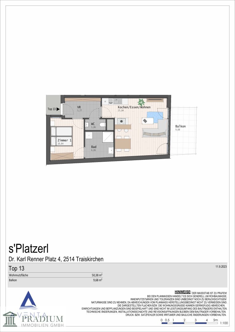 Wohnung zum Kauf 311.000 € 2 Zimmer 49,7 m²<br/>Wohnfläche 1.<br/>Geschoss Traiskirchen 2514