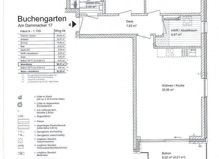 Wohnung zum Kauf - Erstbezug provisionsfrei 459.700 € 3 Zimmer 89,4 m² Huckelriede Bremen 28201