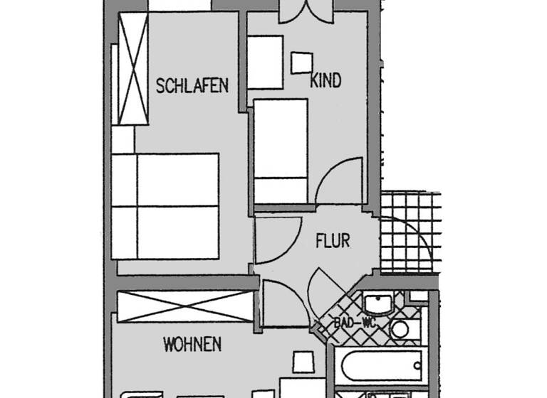 Wohnung zum Kauf 49.000 € 3 Zimmer 50,3 m² Leipziger Straße 50 Innenstadt Zwickau 08056