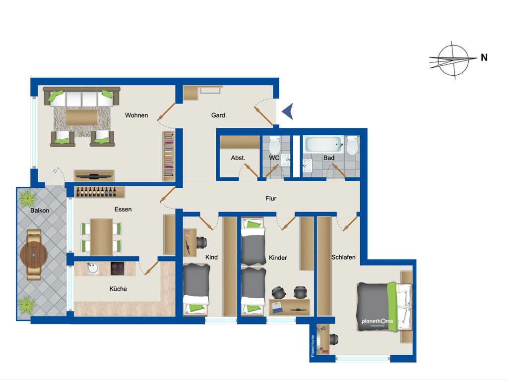 Wohnung zum Kauf 389.000 € 5 Zimmer 111 m²<br/>Wohnfläche 6.<br/>Geschoss Großingersheim Ingersheim 74379