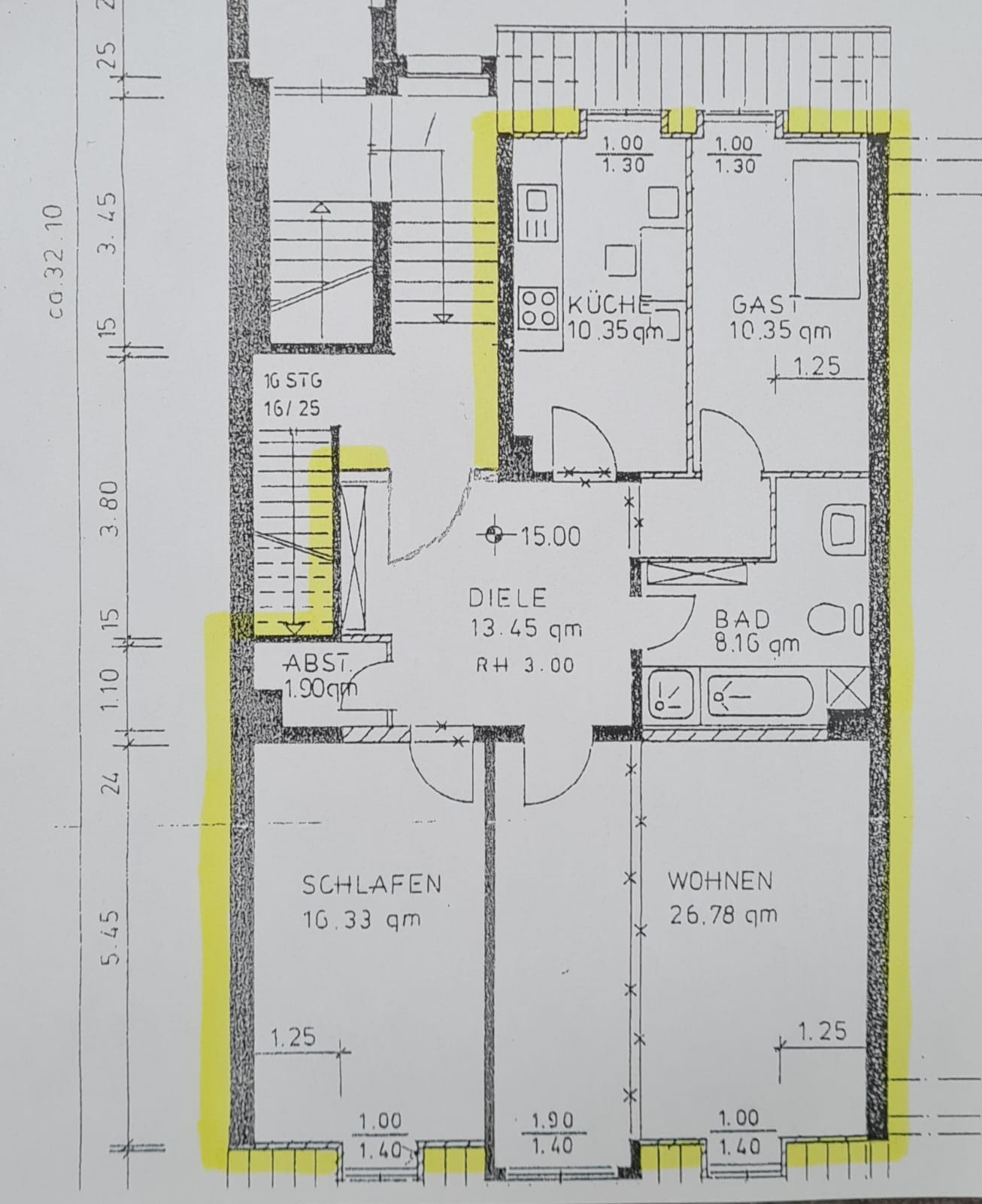 Wohnung zur Miete 675 € 3 Zimmer 90 m²<br/>Wohnfläche ab sofort<br/>Verfügbarkeit Obermarkt 3 Petriviertel Freiberg 09599