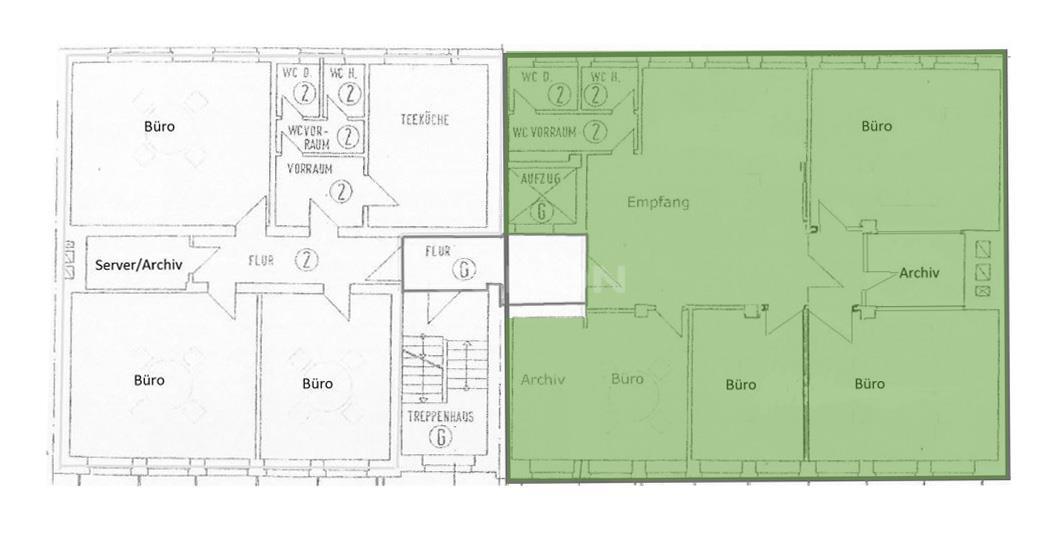 Büro-/Praxisfläche zur Miete provisionsfrei 15 € 153 m²<br/>Bürofläche ab 153 m²<br/>Teilbarkeit Huyssenallee 78-80 Südviertel Essen 45128