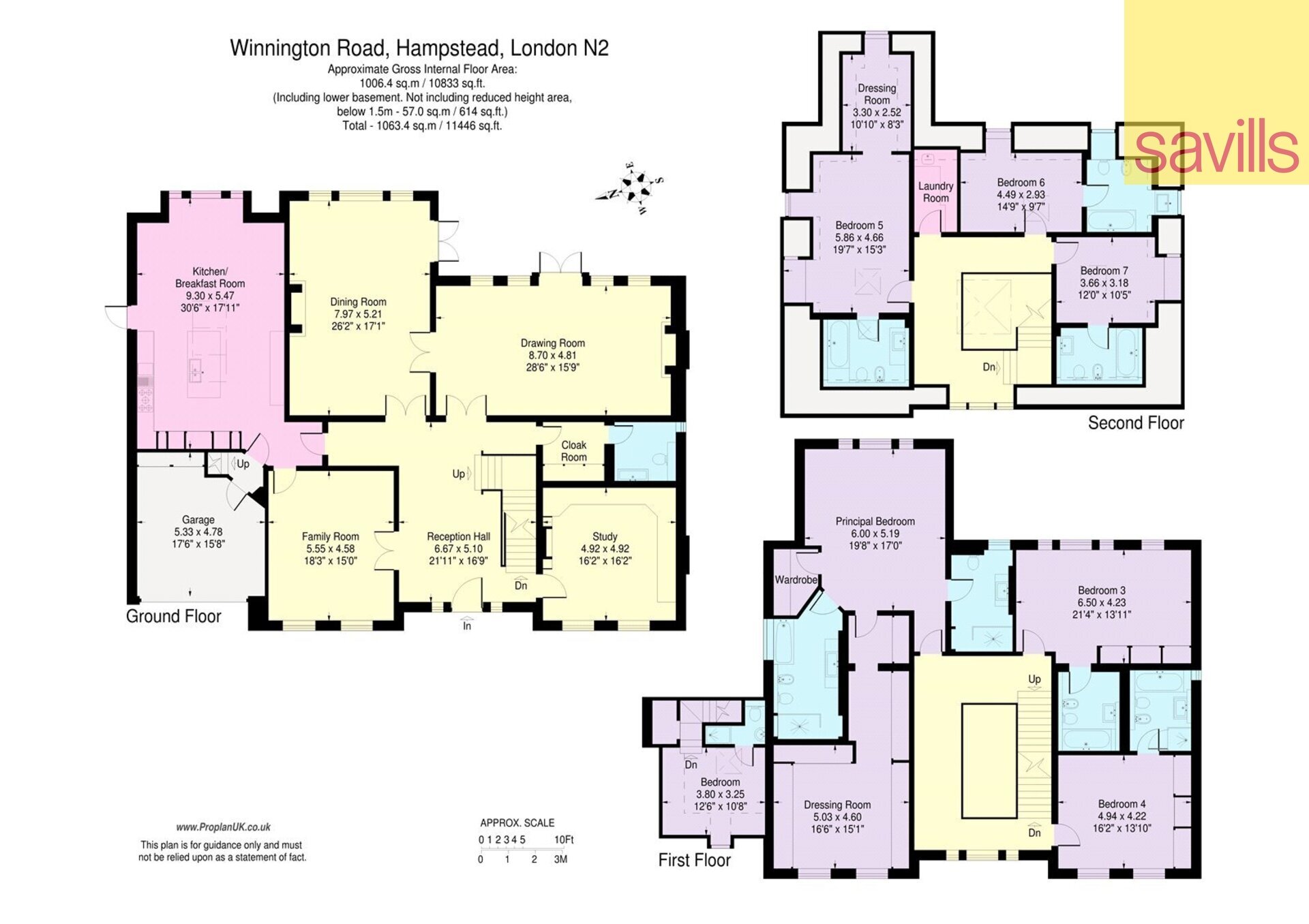 Wohnung zum Kauf provisionsfrei 18.434.150 € 9 Zimmer 937 m²<br/>Wohnfläche WINNINGTON ROAD 15 London N2 0TP