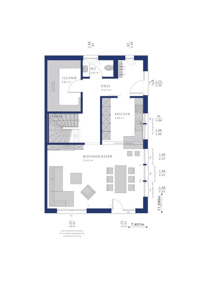 Doppelhaushälfte zum Kauf provisionsfrei 523.345 € 4 Zimmer 138 m²<br/>Wohnfläche 303,5 m²<br/>Grundstück Metzdorf Langsur 54308