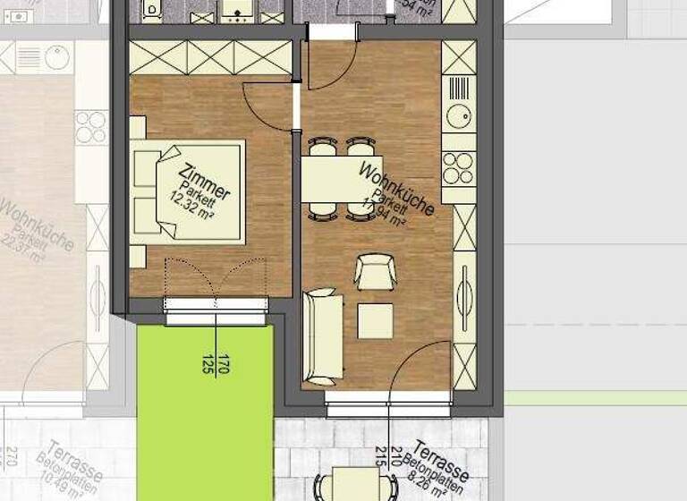 Wohnung zum Kauf - Erstbezug 164.990 € 2 Zimmer 46 m² EG Deutschlandsberg 8524