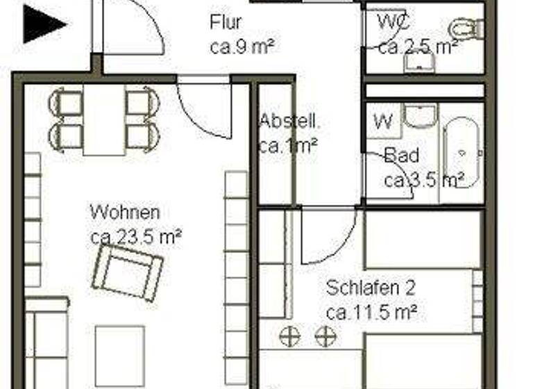 Wohnung zur Miete 631 € 3 Zimmer 75,6 m² 3. Geschoss frei ab 29.03.2026 Laurinweg 7 Sahlkamp Hannover 30179