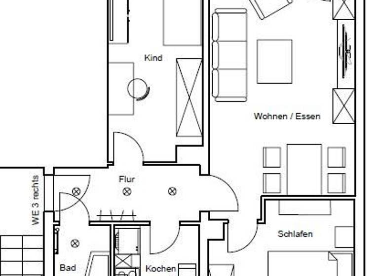 Wohnung zur Miete 321 € 3 Zimmer 60 m² 5. Geschoss frei ab sofort Rothenbacher Kirchsteig 6 Glauchau 08371