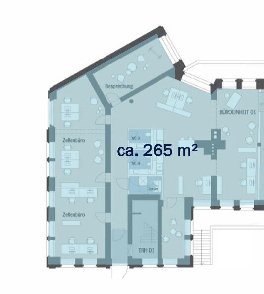 Bürofläche zur Miete 24 € 3 Zimmer 265 m²<br/>Bürofläche Elsenstr. 87 Alt-Treptow Berlin 12435