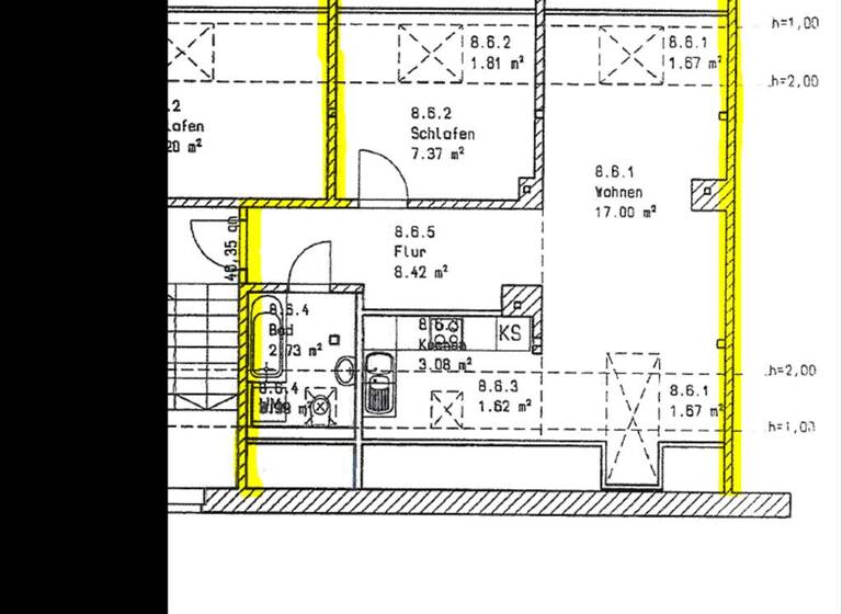 Wohnung zur Miete 437 € 3 Zimmer 78 m² EG frei ab sofort Forststraße 8 Zeitz 06712