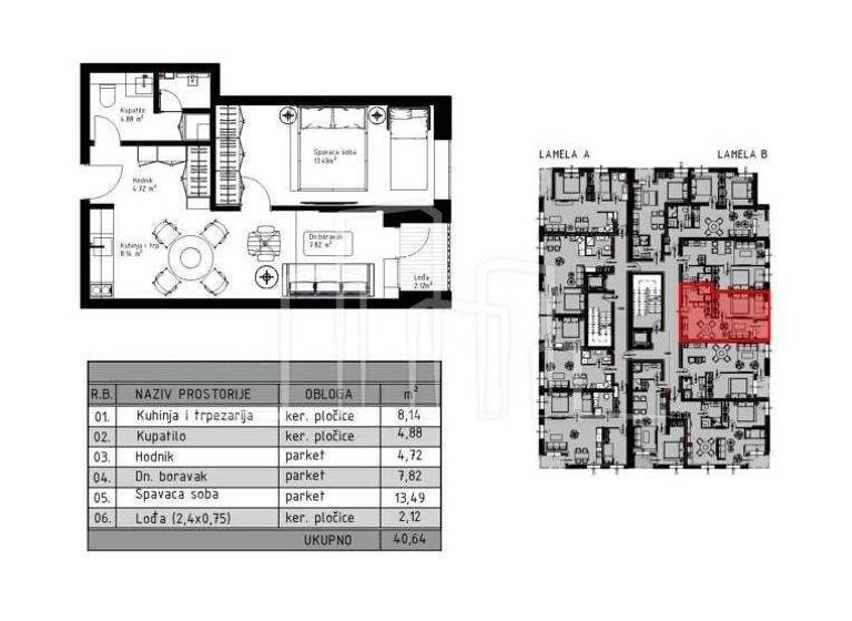 Wohnung zum Kauf 2 Zimmer 3. Geschoss Pale 71423