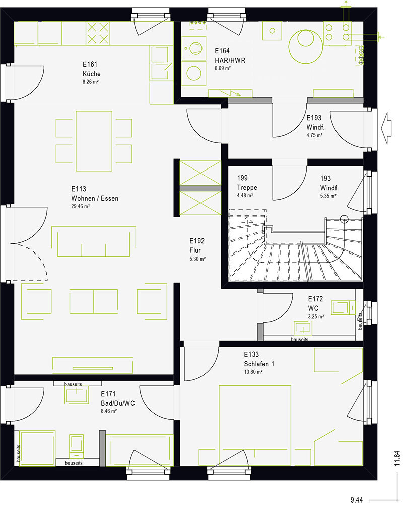 Mehrfamilienhaus zum Kauf provisionsfrei 442.485 € 8 Zimmer 246 m²<br/>Wohnfläche 903 m²<br/>Grundstück Repperndorf Kitzingen 97318