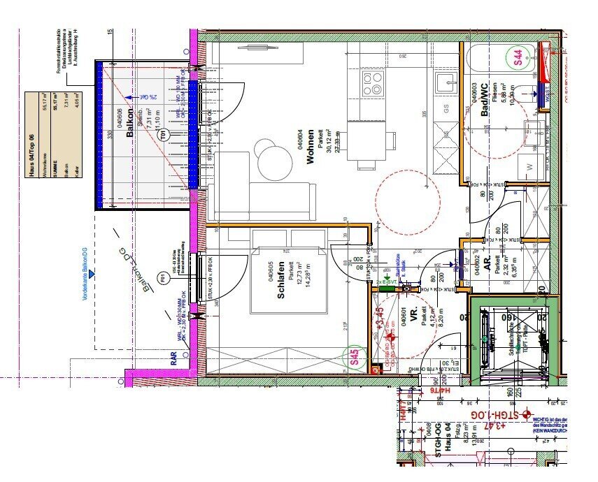 Wohnung zur Miete 1.170 € 2 Zimmer 55,2 m²<br/>Wohnfläche 1.<br/>Geschoss 01.03.2025<br/>Verfügbarkeit Hallwang 5300