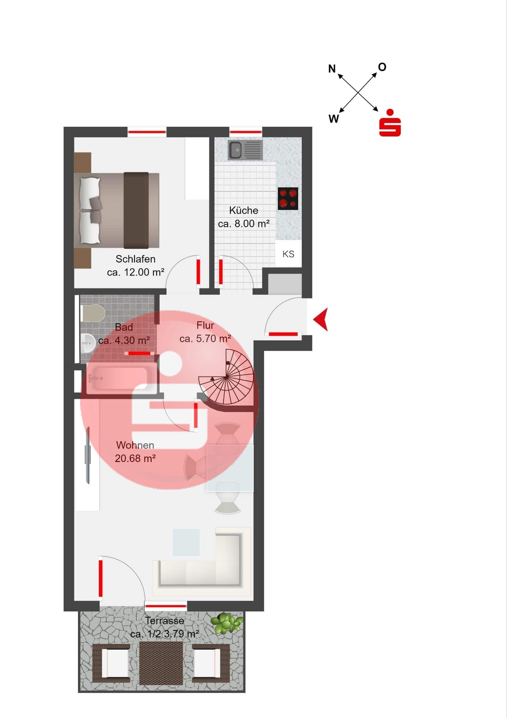 Wohnung zum Kauf 260.000 € 2 Zimmer 54 m²<br/>Wohnfläche 01.02.2025<br/>Verfügbarkeit Leipheim Leipheim 89340