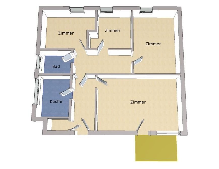 Wohnung zum Kauf 369.000 € 4 Zimmer 89 m²<br/>Wohnfläche ab sofort<br/>Verfügbarkeit Wittenau Berlin 13403