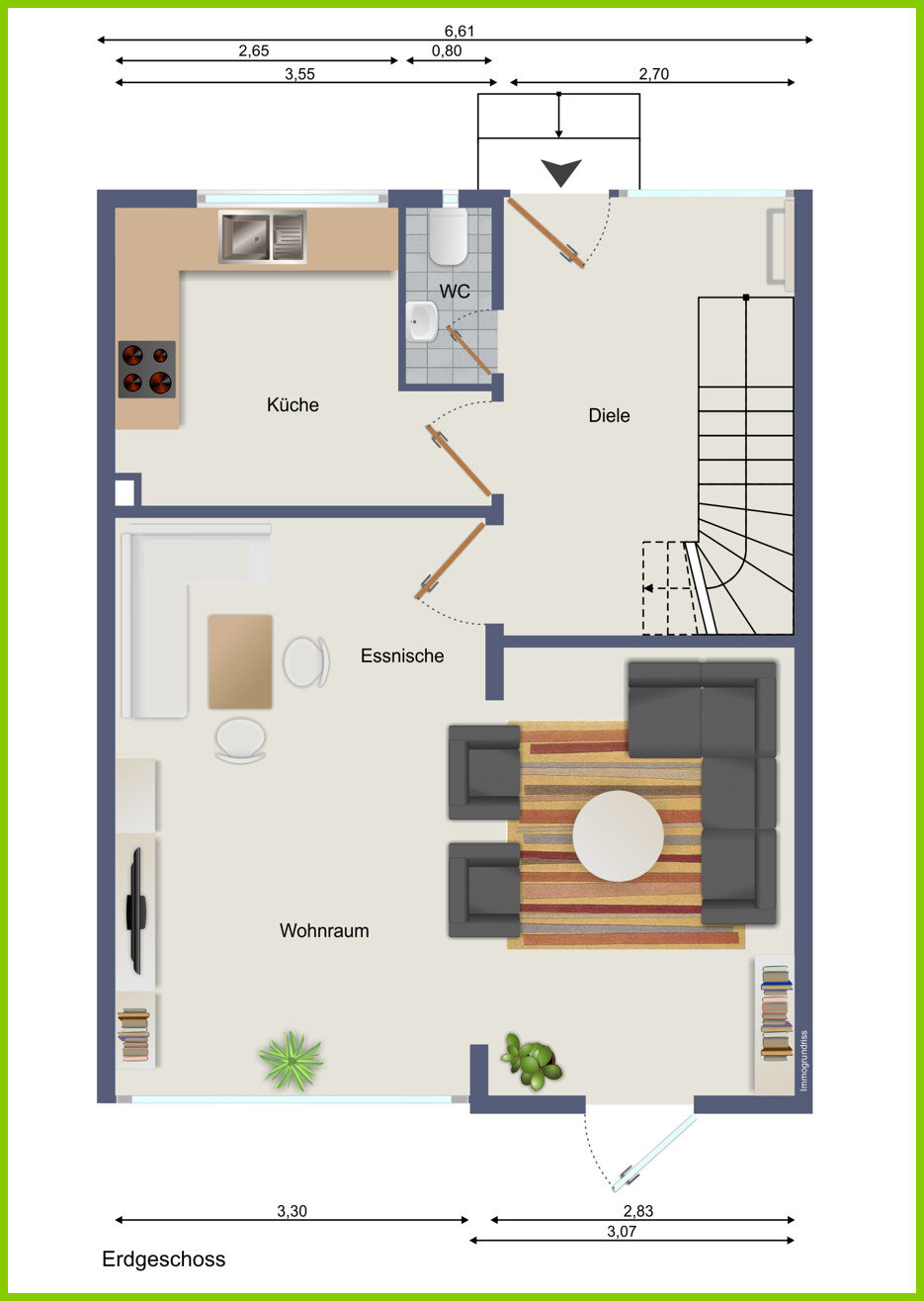 Reihenmittelhaus zum Kauf 296.000 € 5 Zimmer 98 m²<br/>Wohnfläche 161 m²<br/>Grundstück Buxtehude Buxtehude 21614