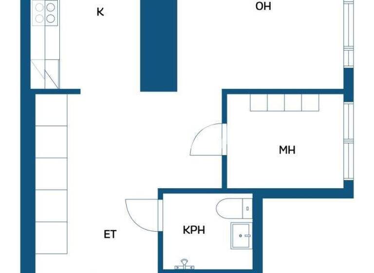 Studio zur Miete 560 € 2 Zimmer 48 m² 1. Geschoss Pajamäenkatu 3 Kotka 48600