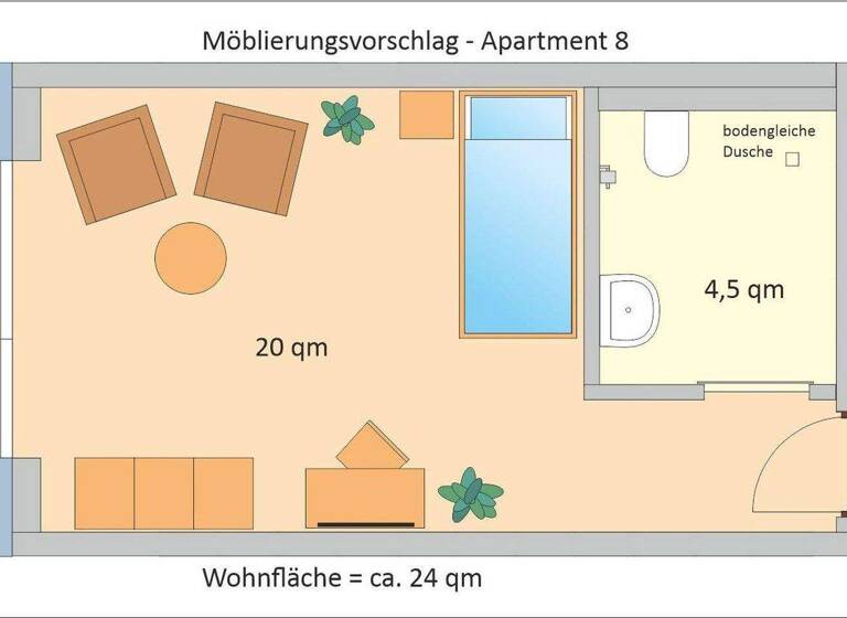 Studio zur Miete - Erstbezug 398 € 1 Zimmer 24 m² EG Zur Rieselwiese 7b Venzkow 19089