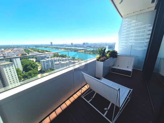 Wohnung zur Miete 1.999 € 1,5 Zimmer 34 m² 19. Geschoss Donaustadt 1220