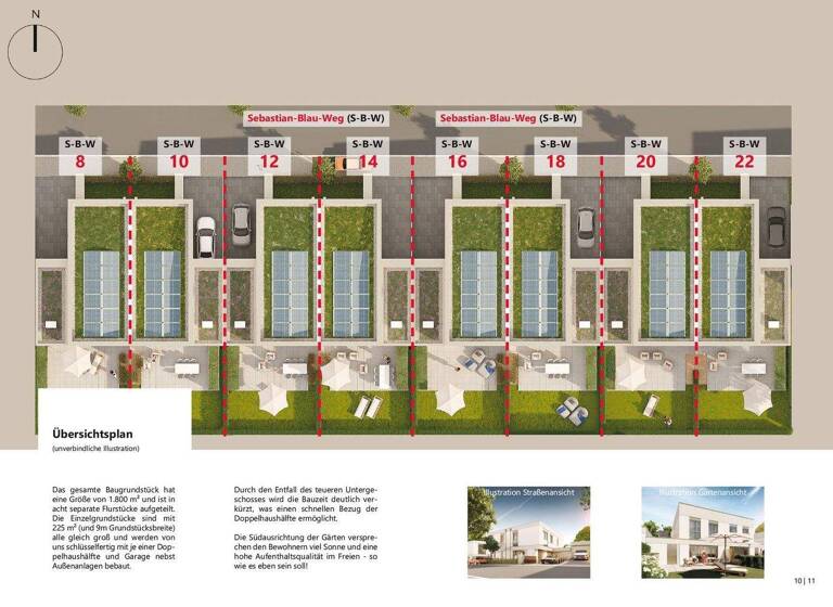 Doppelhaushälfte zum Kauf - Erstbezug 825.000 € 4 Zimmer 125 m² 225 m² Grundstück Sebastian-Blau-Weg 8 Nürtingen 72622