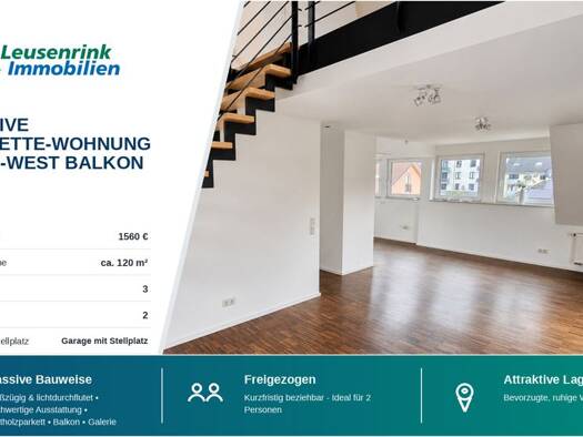 Wohnung zur Miete 1.560 € 3 Zimmer 120 m² Herne-Mitte Herne 44623