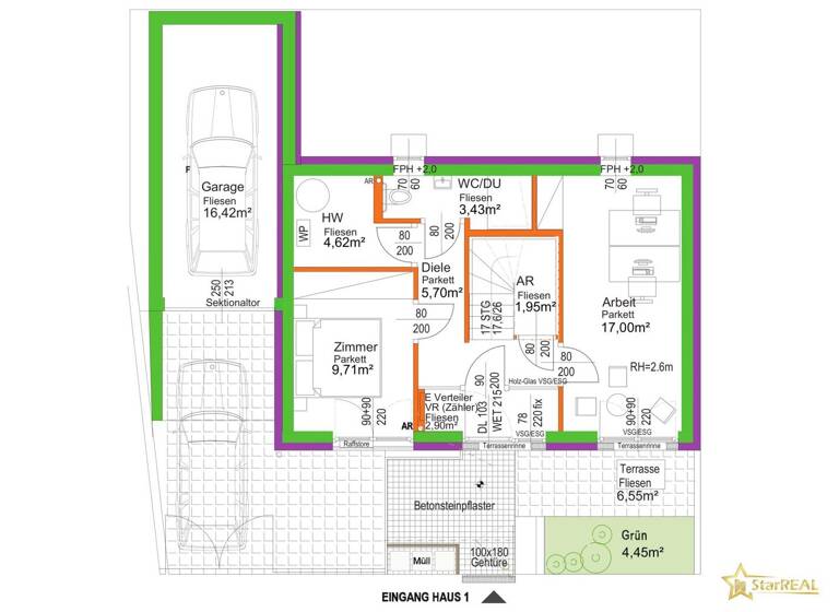 Doppelhaushälfte zum Kauf - Erstbezug 560.000 € 5 Zimmer 133,4 m² 210 m² Grundstück Pressbaum 3021