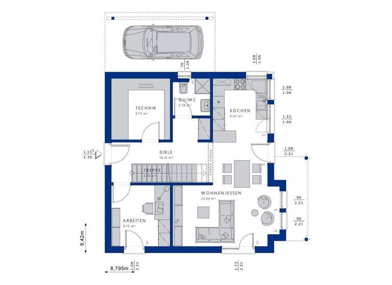 Einfamilienhaus zum Kauf 493.517 € 5 Zimmer 134,2 m² 961 m² Grundstück Niedereschach 78078