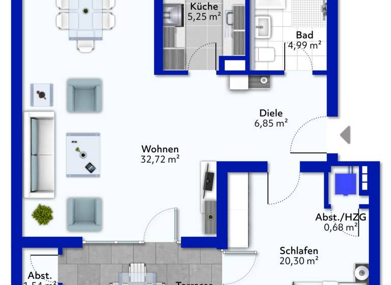 Wohnung zum Kauf 250.000 € 2,5 Zimmer 71,9 m² 2. Geschoss Bietigheim Bietigheim-Bissingen 74321