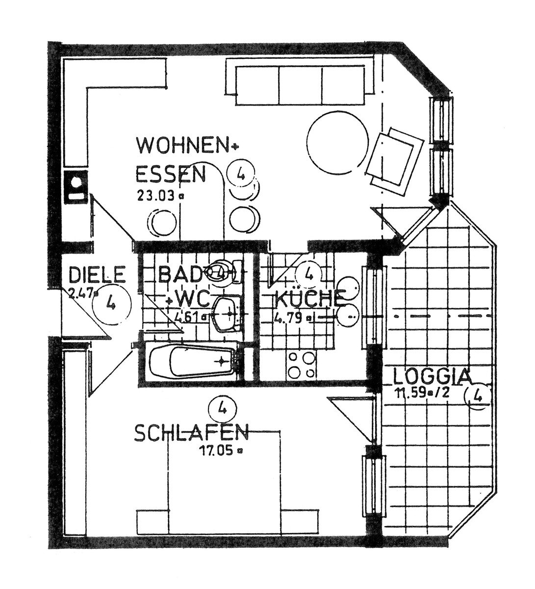 Wohnung zum Kauf 145.000 € 2 Zimmer 57,6 m²<br/>Wohnfläche EG<br/>Geschoss Wüstenrot Wüstenrot 71543