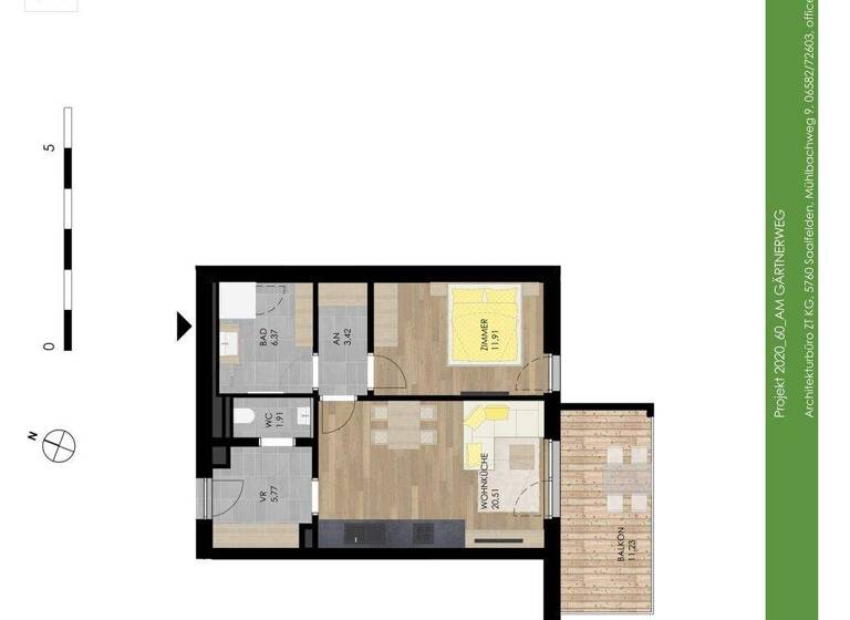 Wohnung zum Kauf - Erstbezug provisionsfrei 260.600 € 2 Zimmer 49,9 m² EG Gärtnerweg 6 Schörfling am Attersee 4861
