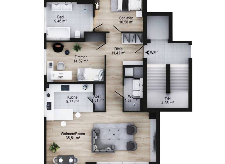Wohnung zum Kauf - Erstbezug provisionsfrei 778.000 € 3 Zimmer 114,2 m² EG frei ab 01.02.2027 Schweinheim Bonn 53177