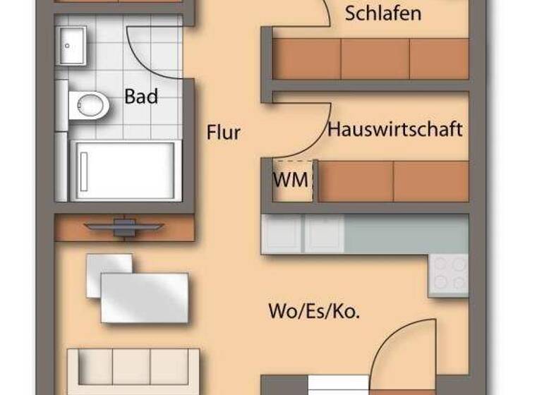 Wohnung zur Miete 650 € 2 Zimmer 57,1 m² 1. Geschoss Seubersdorf 92358