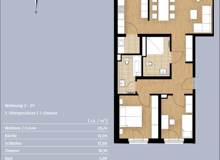 Wohnung zum Kauf 890.000 € 3 Zimmer 98 m² 1. Geschoss Winterhude Hamburg 22297