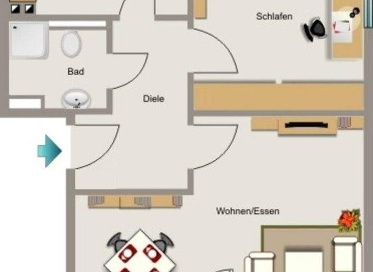 Wohnung zur Miete 564 € 2,5 Zimmer 54,3 m² 1. Geschoss frei ab 01.05.2026 Stettiner Straße 42 Gartenstadt Krefeld 47829