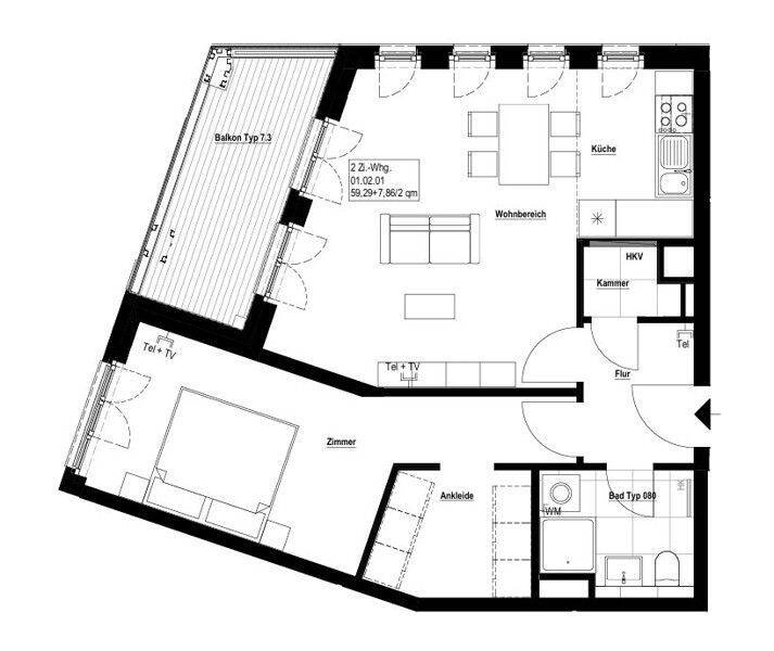 Wohnung zur Miete – další