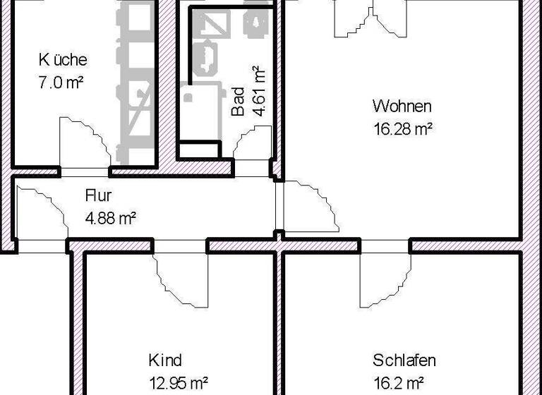 Wohnung zur Miete 545 € 3 Zimmer 64,2 m² 2. Geschoss frei ab 01.05.2026 Hopfenbreite 40 Leipziger Str. Magdeburg 39120