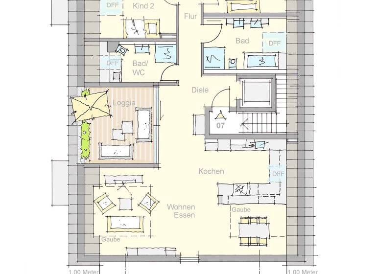 Penthouse zum Kauf - Neubau provisionsfrei 4 Zimmer 147,3 m²<br/>Wohnfläche Dachgeschoss, 2.<br/>Geschoss ab sofort<br/>Verfügbarkeit Schobertweg 7 Alterlangen Erlangen 91056