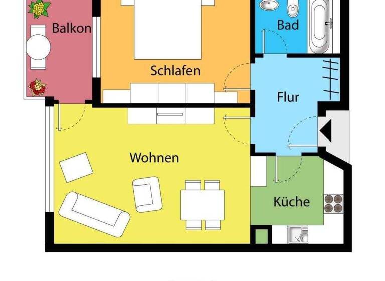 Wohnung zur Miete 515 € 2 Zimmer 59 m² Räcknitz/Zschertnitz Dresden 01189