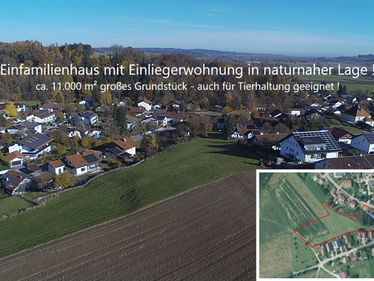 Einfamilienhaus zum Kauf provisionsfrei 6 Zimmer 220 m² 10.924 m² Grundstück Brombach Bad Birnbach 84364