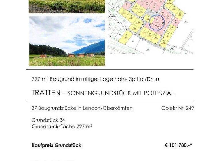 Grundstück zum Kauf 101.780 € 727 m² Grundstück Lendorf 9811